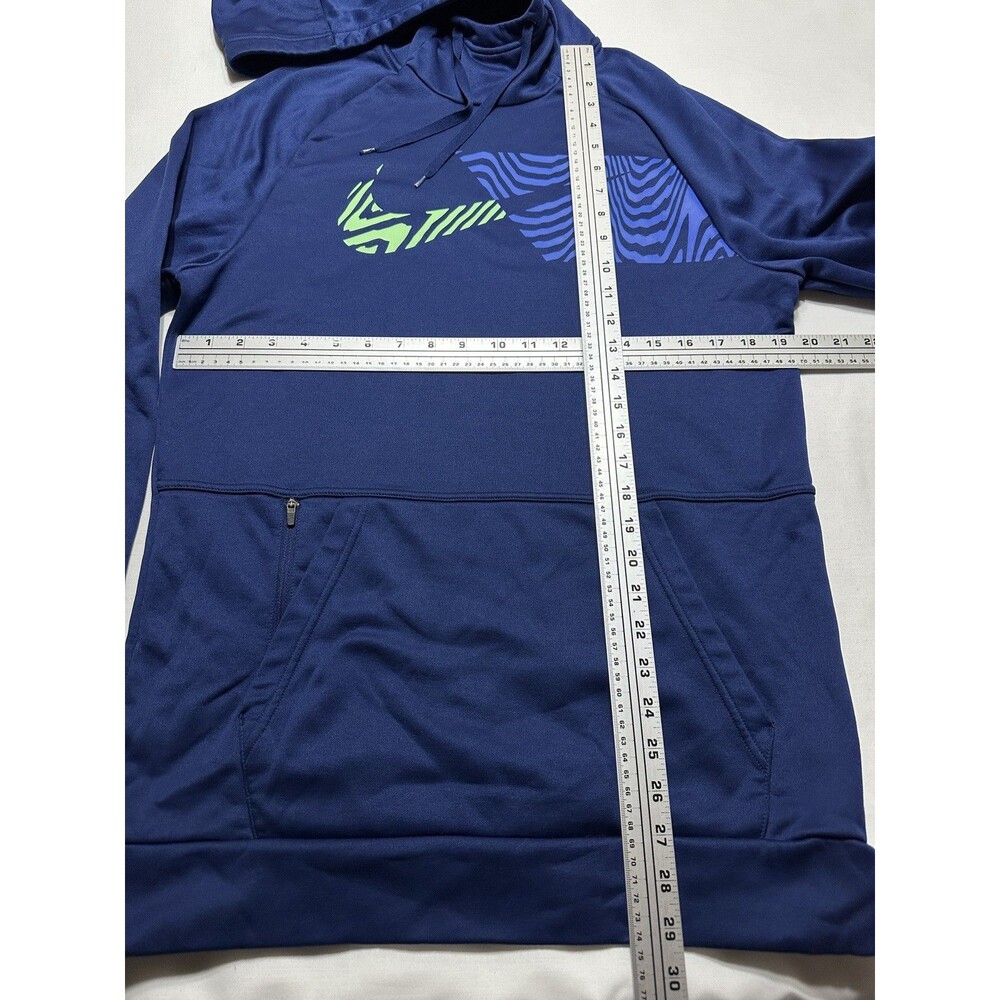 Nike Hoodie Mens Medium Dri-FIT Swoosh Graphic Zip Pocket Pullover CU6269-492 - Picture 5 of 9